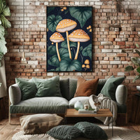 Enchanted Forest Mushrooms Art Print