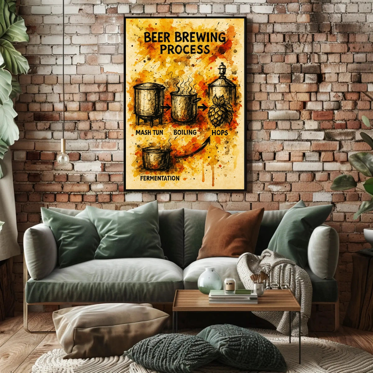 Beer Brewing Process Poster