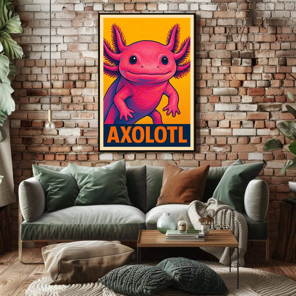 Axolotl Pop Art Poster