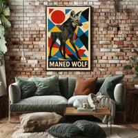 Maned Wolf Art Poster