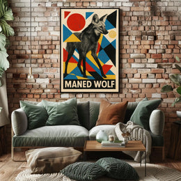 Maned Wolf Art Poster