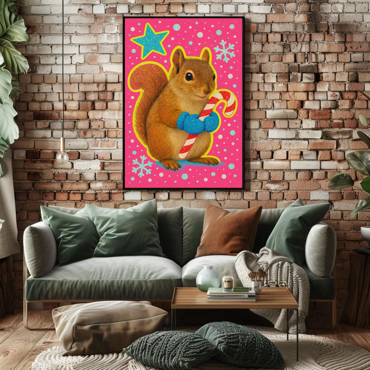 Festive Squirrel Delight Poster