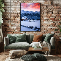 Winter Mountain Serenity Poster