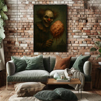 Sinister Clown With Cotton Candy Poster