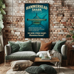Hammerhead Shark Saltwater Predator Poster