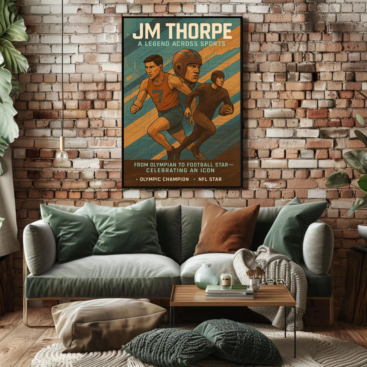 A Legend Across Sports Celebrating an Icon Jim Thorpe Poster