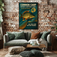 Common Carp Retro Eco-Conscious Animal Poster