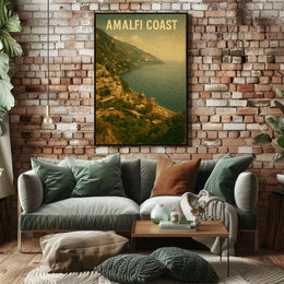 Amalfi Coast Vintage Travel Vintage Poster