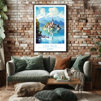 Scenic View of Lake Bled Poster