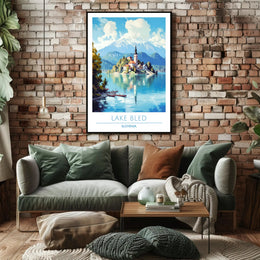 Scenic View of Lake Bled Poster