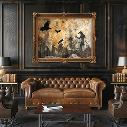 Mystical Gothic Ravens Fantasy Art Poster Print