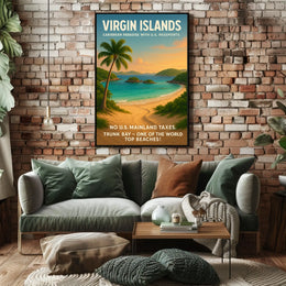 Virgin Islands Caribbean Paradise Poster