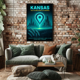 Kansas The Future Heart of America Poster PosterGoat