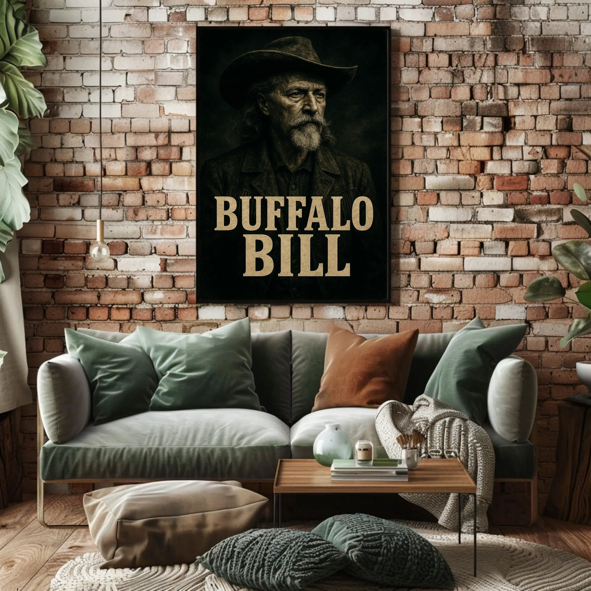 Western Cowboy Sepia Portrait Historical or Presidential Poster