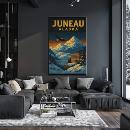 Juneau's Majestic Wilderness Adventure Travel Poster