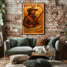 Buffalo Bill Legend Of Adventure Poster Vintage Wall Art