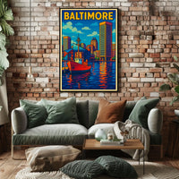Baltimore Harbor Skyline Poster