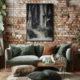 Surreal Dreamscape with Ruins and Flora Fantasy or Mythology Poster PosterGoat