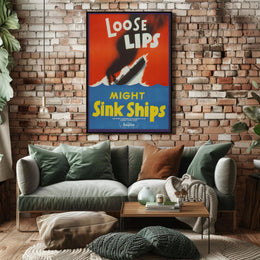 Loose Lips Might Sink Ships Poster PosterGoat