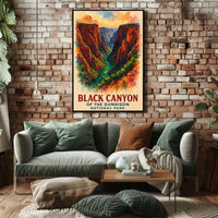 Black Canyon Watercolor Adventure Art Print