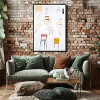 Abstract Chair Study Poster Modern Art Print Decor