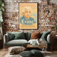 Albert Einstein Relativity Theory Education Science Physics Poster