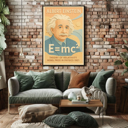 Albert Einstein Relativity Theory Education Science Physics Poster