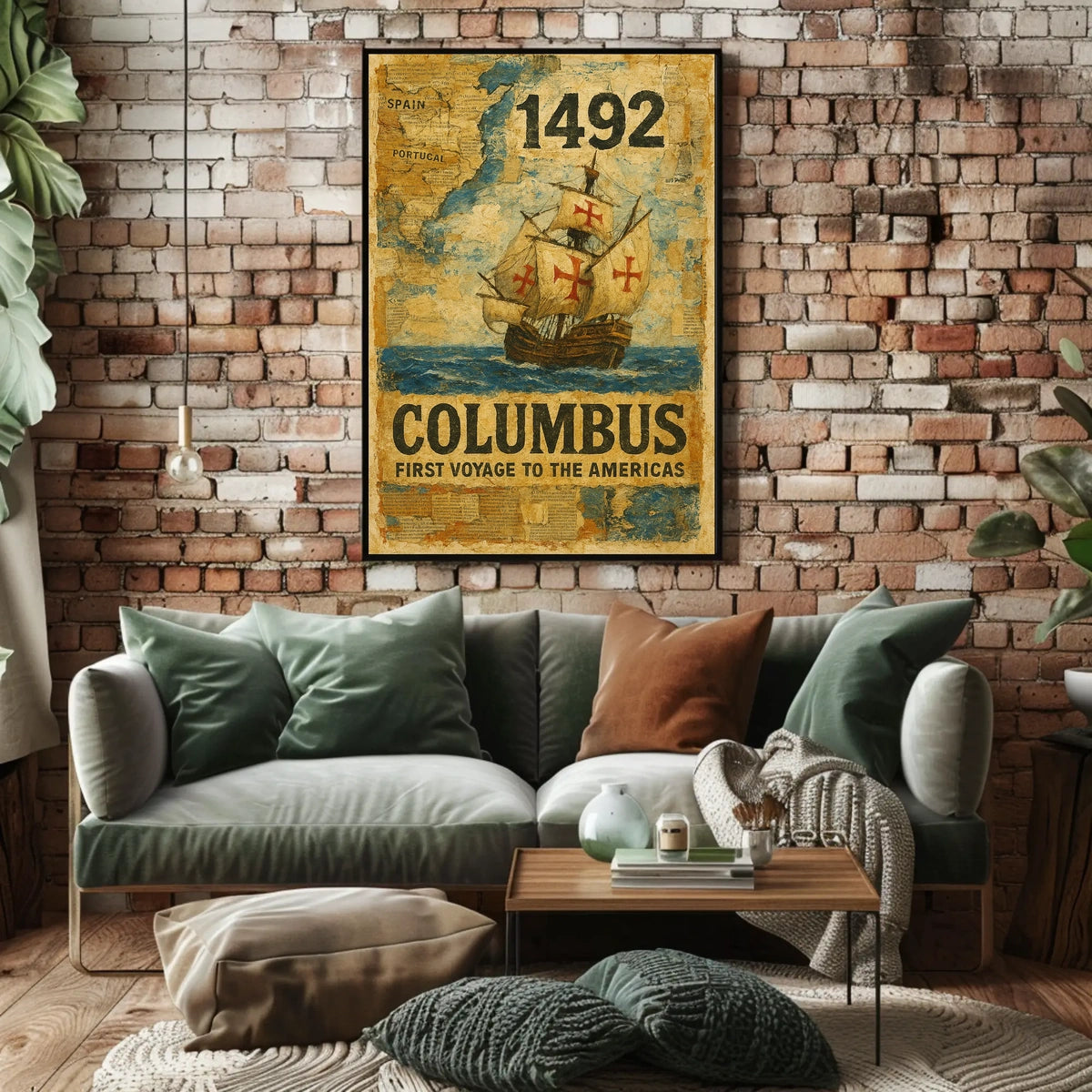 Columbus First Voyage to the Americas Poster