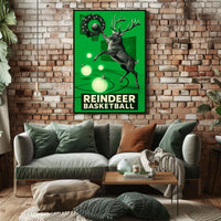 Reindeer Basketball Poster