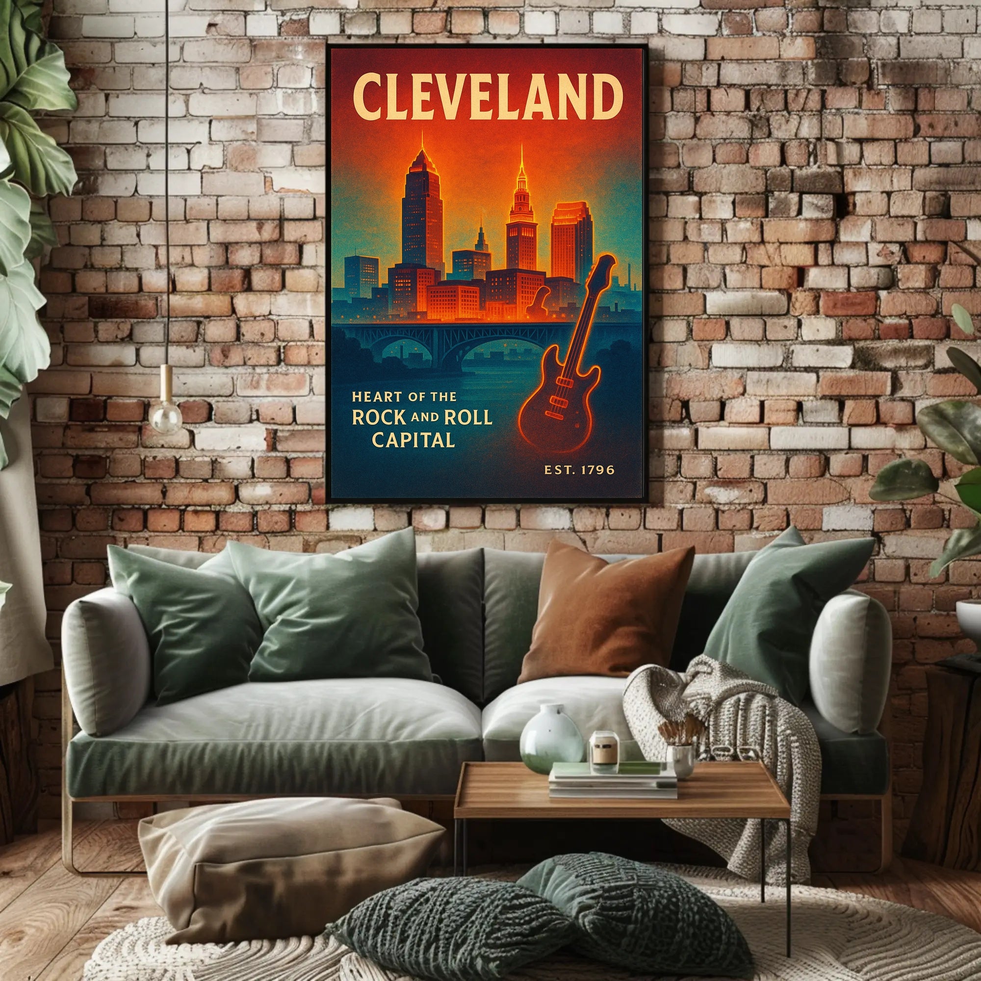Cleveland Rock and Roll Capital Poster Art PosterGoat