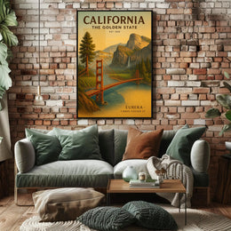 California The Golden State Poster PosterGoat