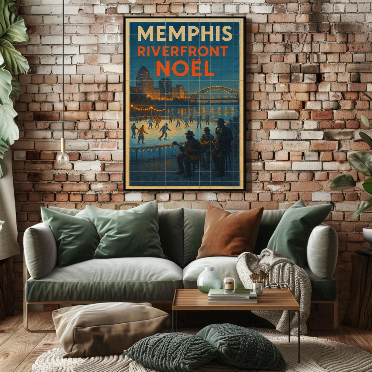 Memphis Riverfront Noël Poster