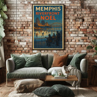 Memphis Riverfront Noël Poster