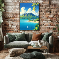 Tropical Paradise Scenic Art Travel Poster