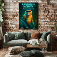 Proboscis Monkey Borneos Pristine Marvel Poster