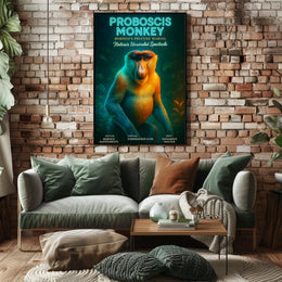 Proboscis Monkey Borneos Pristine Marvel Poster