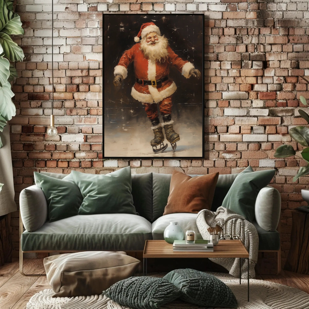 SantaS Joyful Skating Poster