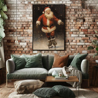 SantaS Joyful Skating Poster