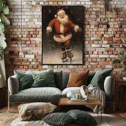 SantaS Joyful Skating Poster