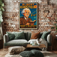 Albert Einstein Relativity Theory Vintage Scientific Educational Wall Art Decor Gallery Poster