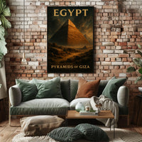 Giza Pyramids Vintage Travel Poster