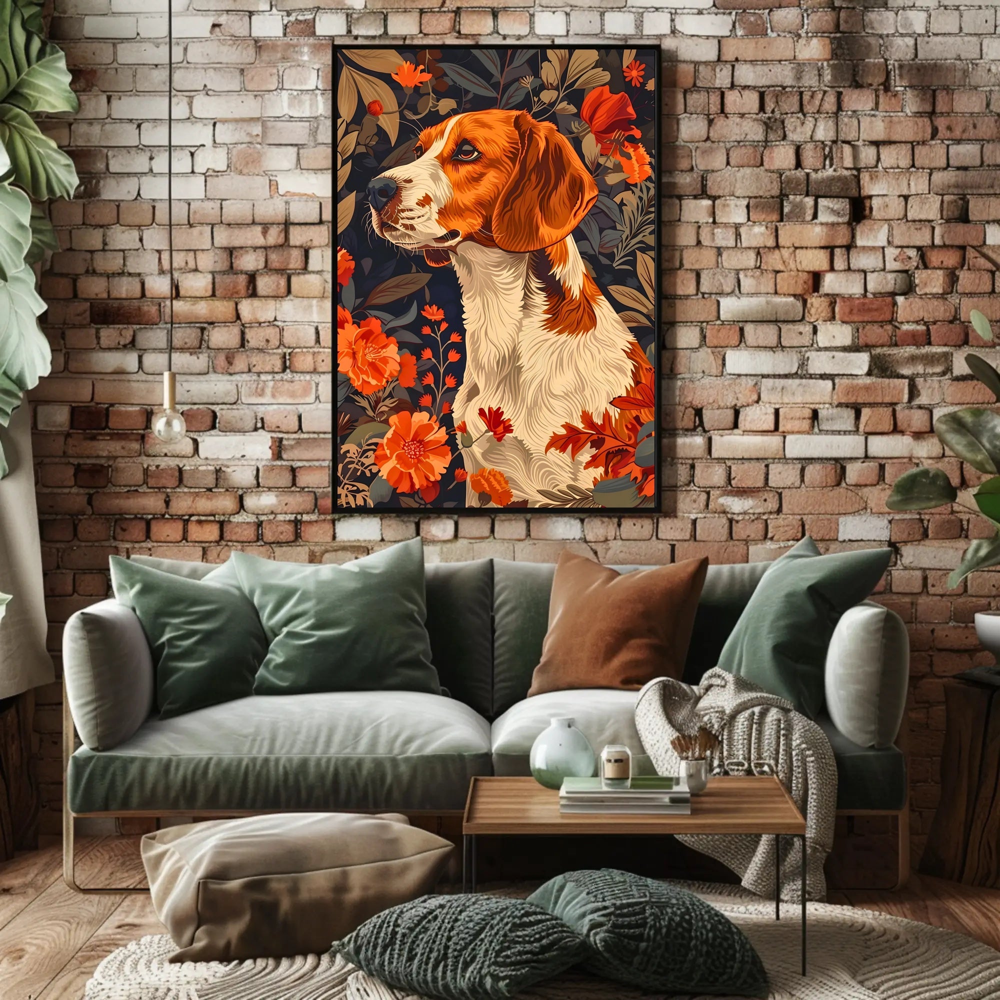 Autumn Canine Elegance Wall Art Print