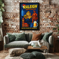 Raleigh, North Carolina Poster PosterGoat