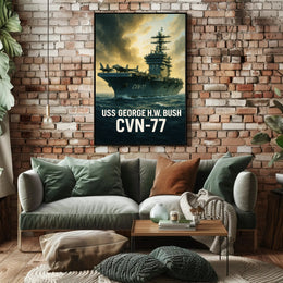 USS George H.W. Bush CVN-77 Poster PosterGoat