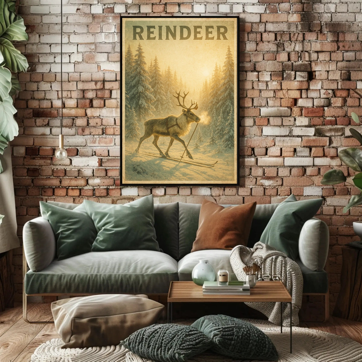 Reindeer In Winter Wonderland Poster