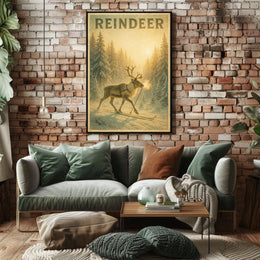 Reindeer In Winter Wonderland Poster