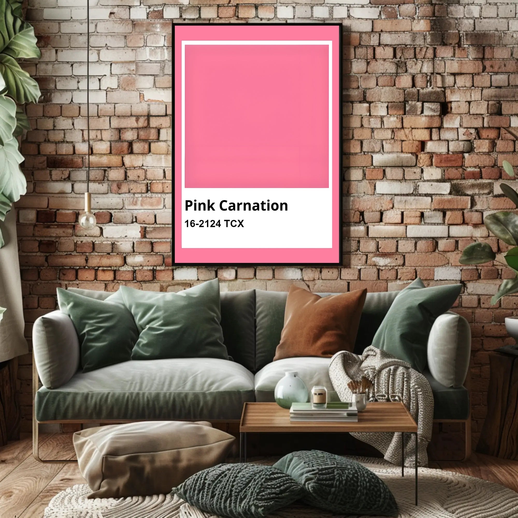 Pink Carnation Modern Color Palette Reference Poster PosterGoat