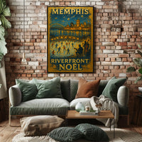 Memphis Riverfront Noël Poster