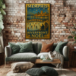 Memphis Riverfront Noël Poster