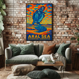 Aral Sea Kazakhstan And Uzbekistan Poster